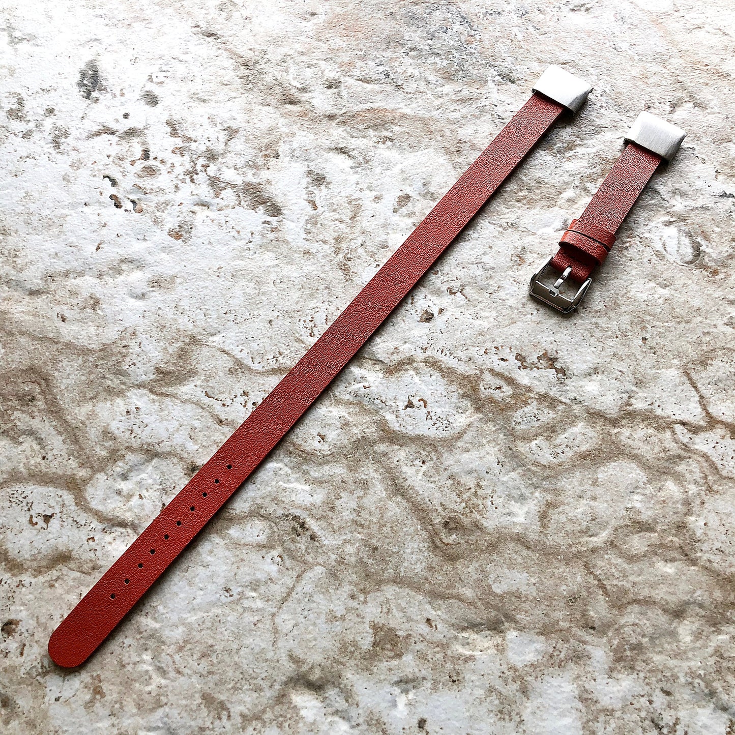 Garmin Orange Double Wrap Band for D2 Delta S Instinct 2S Descent Mk2S Mk3 Mk3i 43mm Approach S70 42mm Leather Quick Fit Watch Strap A20-B18