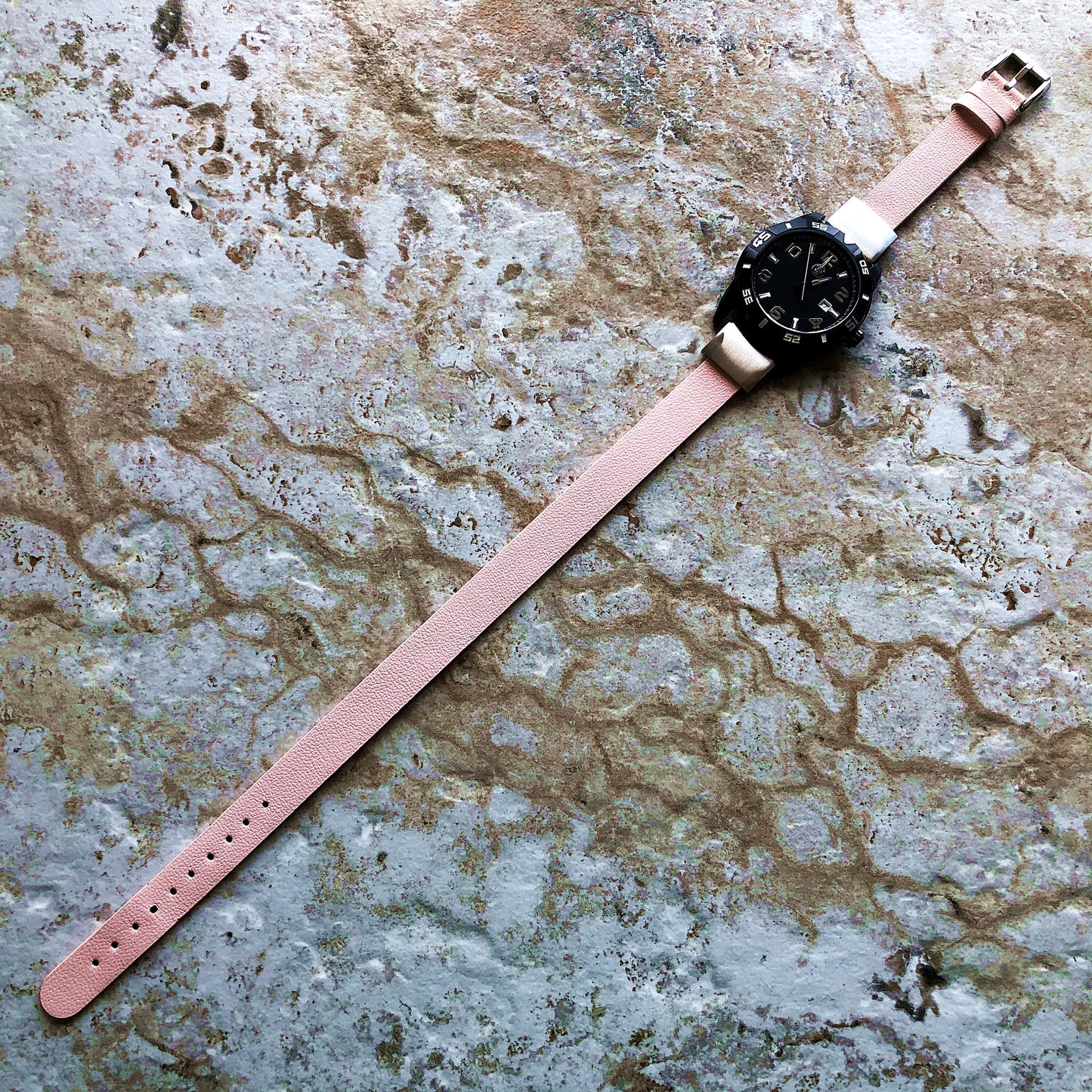 Garmin Pink Double Wrap Band for D2 Delta S Instinct 2S Descent Mk2S Mk3 Mk3i 43mm Approach S70 42mm Leather Quick Fit Watch Strap A20-B18