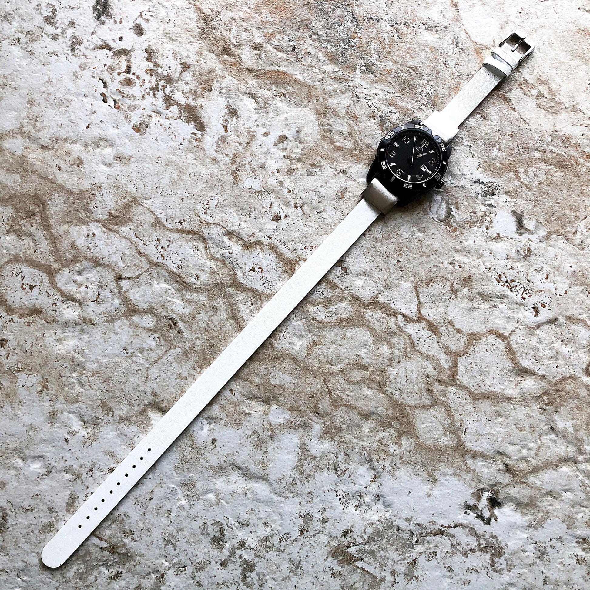 Garmin White Double Wrap Band for D2 Delta S Instinct 2S Descent Mk2S Mk3 Mk3i 43mm Approach S70 42mm Leather Quick Fit Watch Strap A20-B18