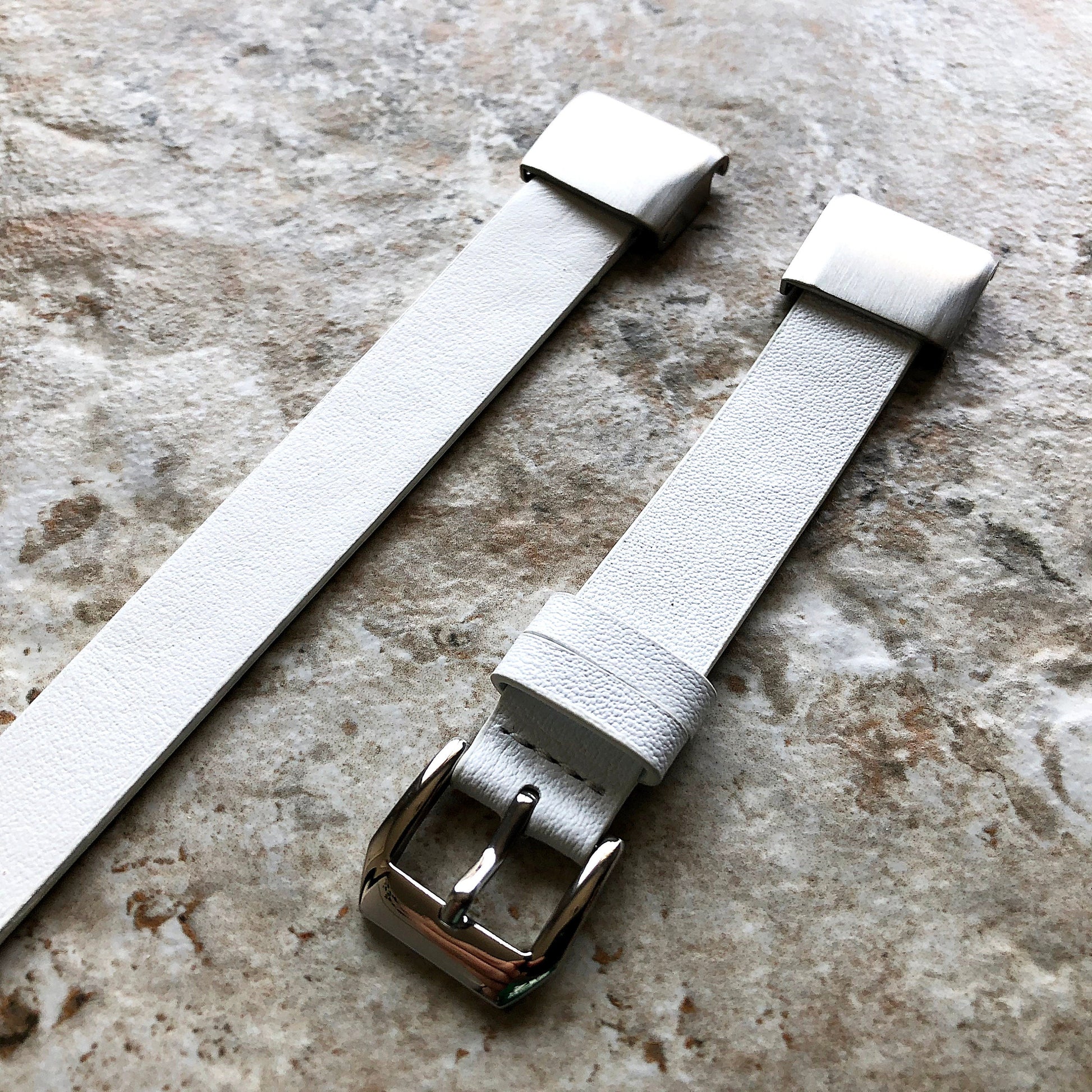 Garmin White Double Wrap Band for D2 Delta S Instinct 2S Descent Mk2S Mk3 Mk3i 43mm Approach S70 42mm Leather Quick Fit Watch Strap A20-B18