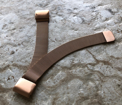 Rose Gold Color Garmin Band Compatible with D2 Mach 1 Approach Instinct 2 Forerunner Descent G1 Stainless Steel Milanese Quick Fit A22-B20