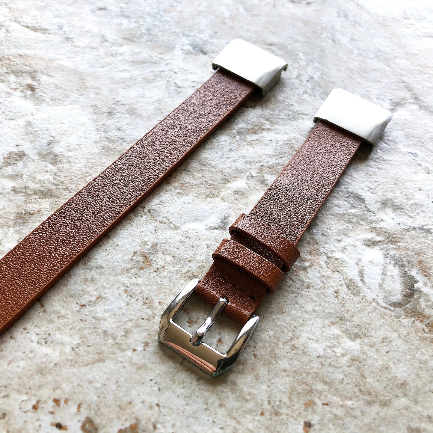 Garmin Brown Twice Double Wrap Bands Compatible with fenix 8 43mm 7S Pro Solar Sapphire fenix 6S Pro Leather Quick Fit Watch Strap A20-B18