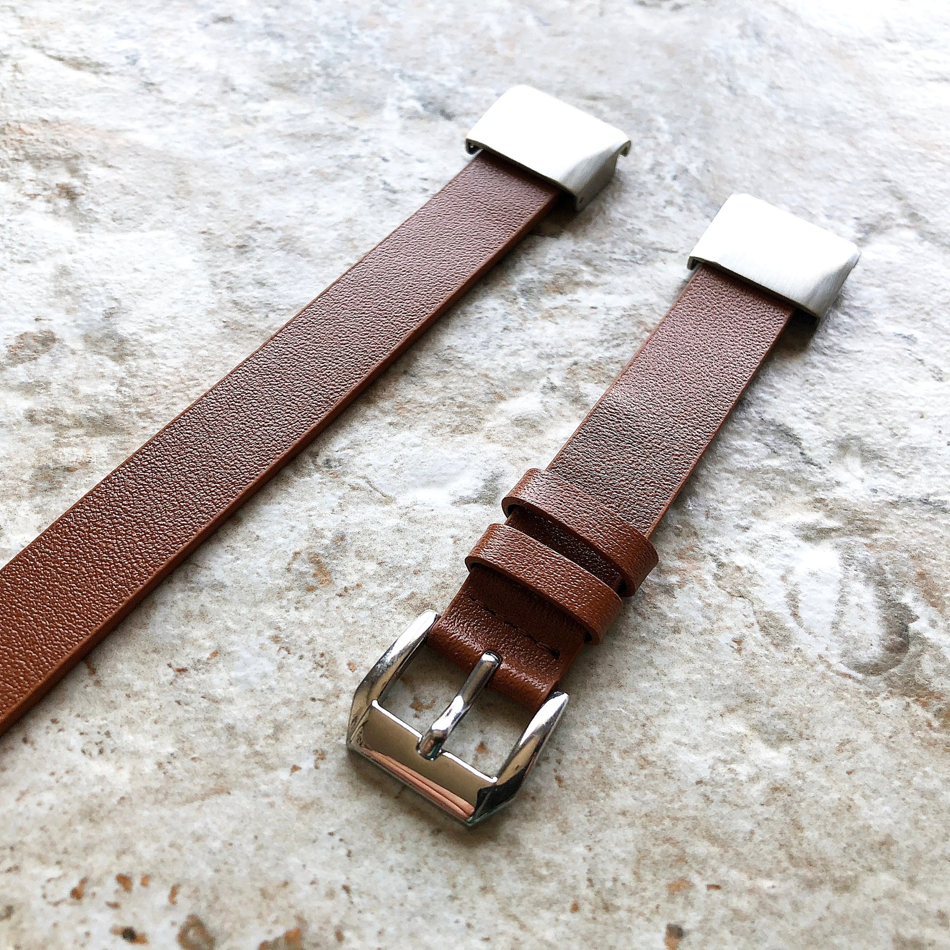 Garmin Brown Twice Double Wrap Bands Compatible with fenix 8 43mm 7S Pro Solar Sapphire fenix 6S Pro Leather Quick Fit Watch Strap A20-B18