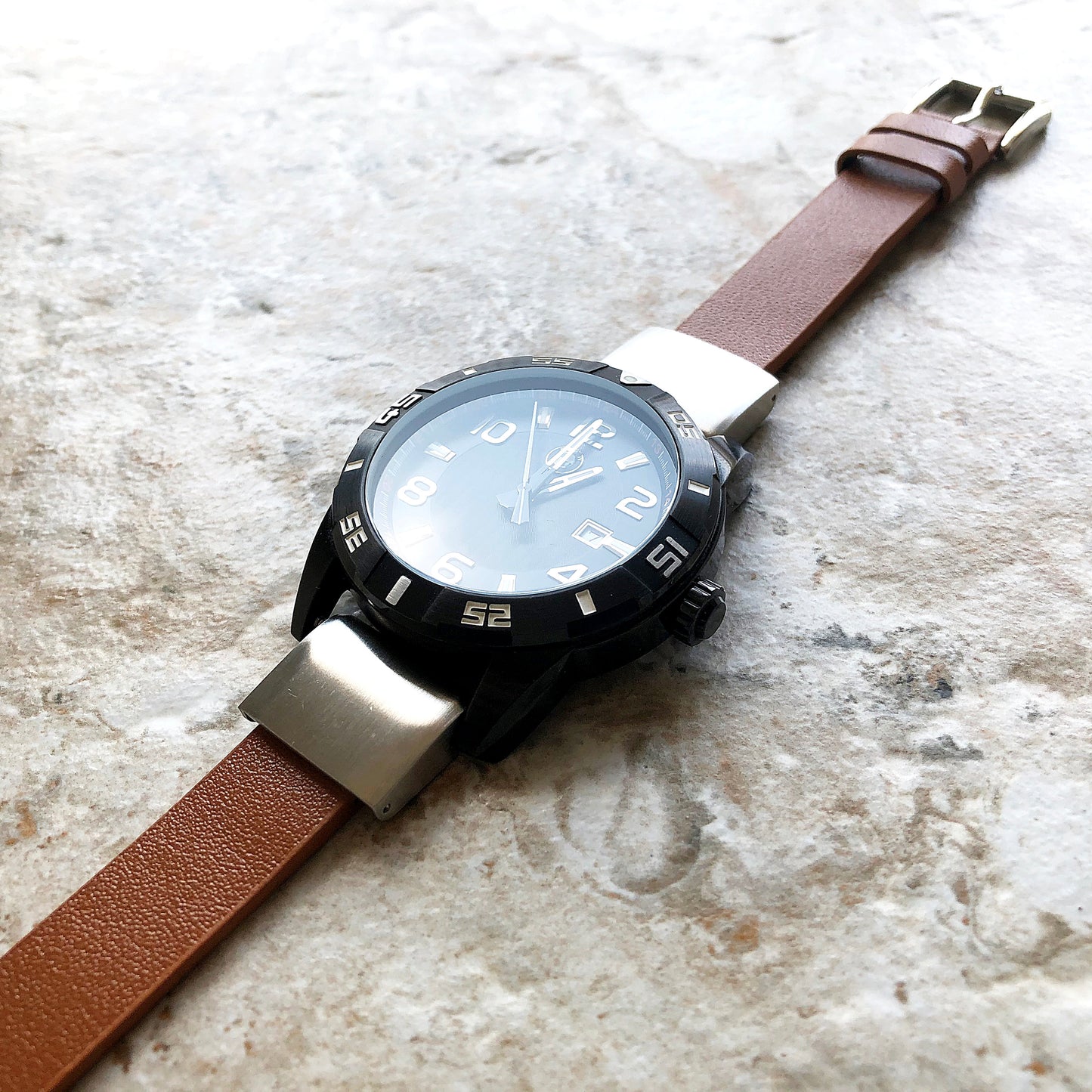 Garmin Brown Double Wrap Band for D2 Delta S Instinct 2S Descent Mk2S Mk3 Mk3i 43mm Approach S70 42mm Leather Quick Fit Watch Strap A20-B18
