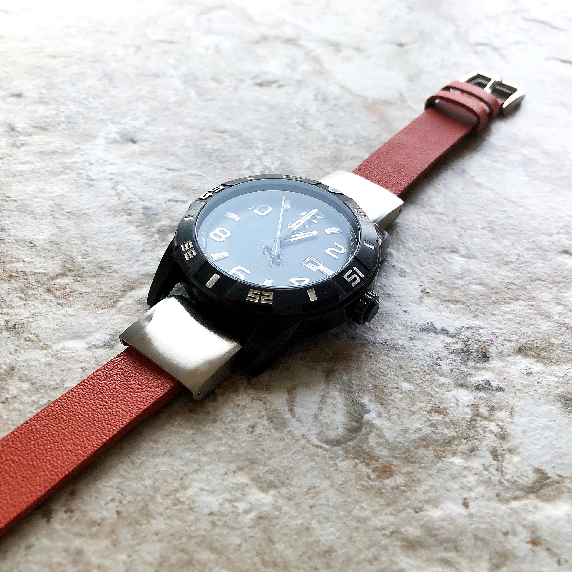 Garmin Orange Double Wrap Band for D2 Delta S Instinct 2S Descent Mk2S Mk3 Mk3i 43mm Approach S70 42mm Leather Quick Fit Watch Strap A20-B18