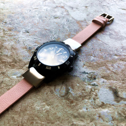 Garmin Pink Double Wrap Band for D2 Delta S Instinct 2S Descent Mk2S Mk3 Mk3i 43mm Approach S70 42mm Leather Quick Fit Watch Strap A20-B18