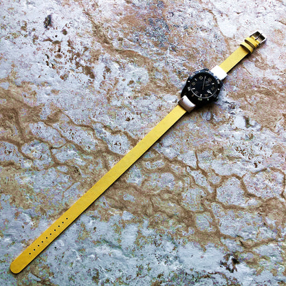 Garmin Yellow Double Wrap Band for D2 Delta S Instinct 2S Descent Mk2S Mk3 Mk3i 43mm Approach S70 42mm Leather Quick Fit Watch Strap A20-B18
