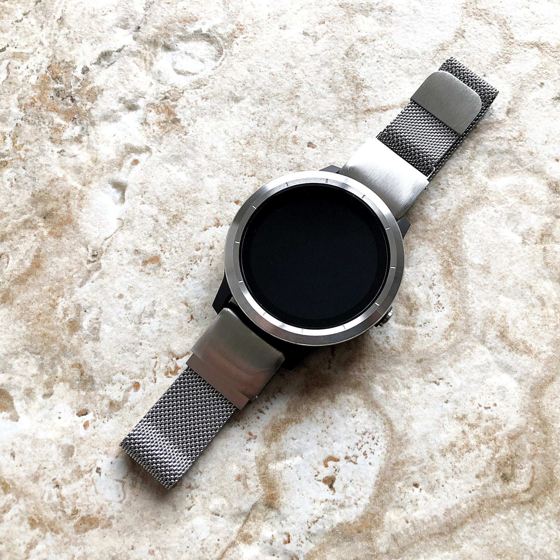 Garmin Fenix 7X Pro Solar 6X Pro 5X Plus Fenix 3 Descent Mk3i 51mm Mk2i Mk2 Mk1 Silver Color Band St Steel Milanese Quick Fit Strap A26-B22