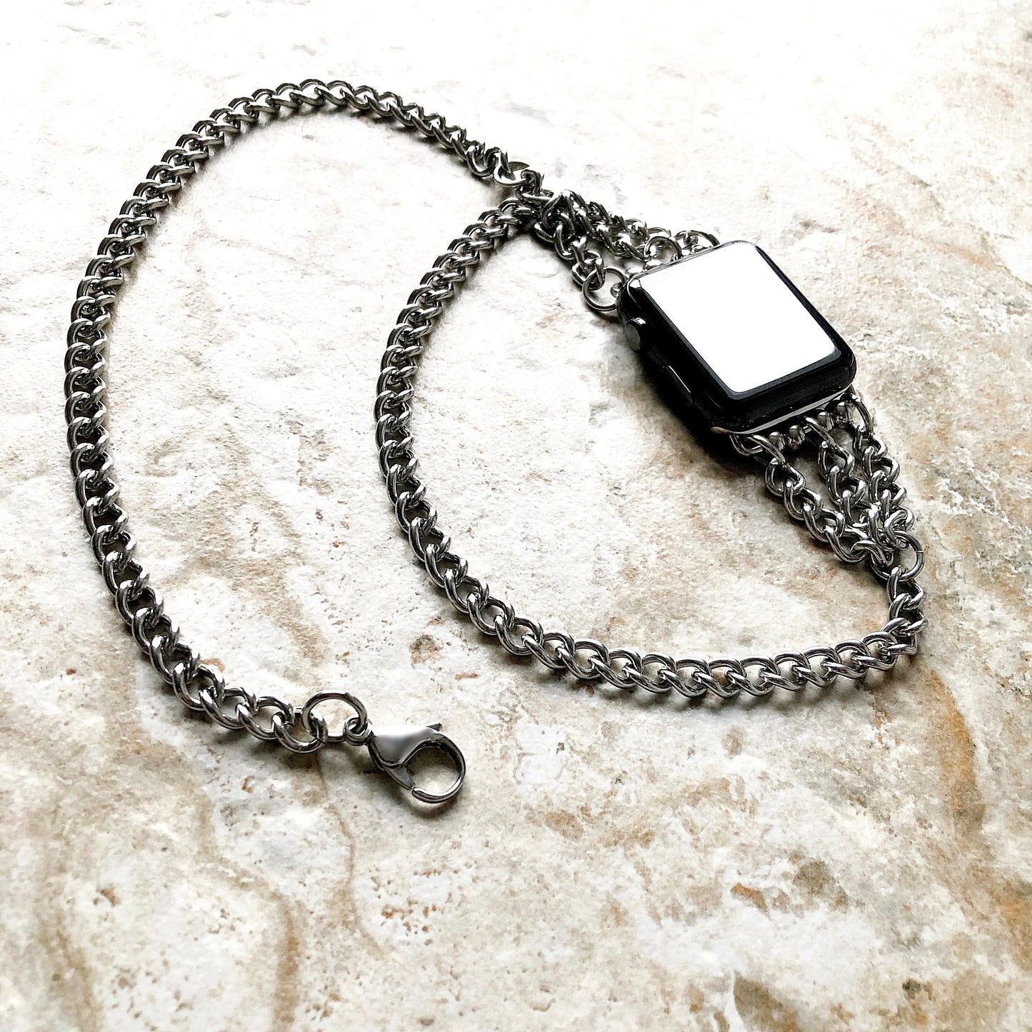 Apple Watch Ultra 2 9 8 7 SE 6 5 4 3 2 1 for 38mm 40mm 41mm 42mm 44mm 45mm 49mm Wave St Steel Links Chain Bracelet Handmade Bands Jewelry