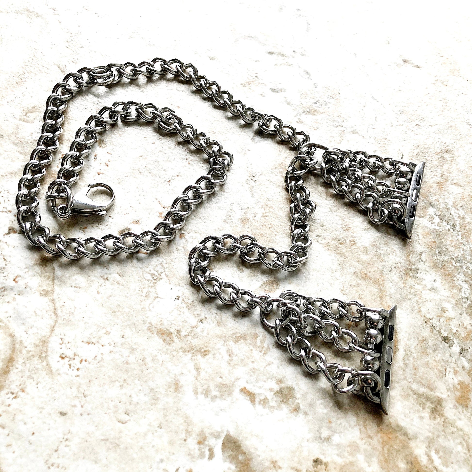Apple Watch Ultra 2 9 8 7 SE 6 5 4 3 2 1 for 38mm 40mm 41mm 42mm 44mm 45mm 49mm Wave St Steel Links Chain Bracelet Handmade Bands Jewelry