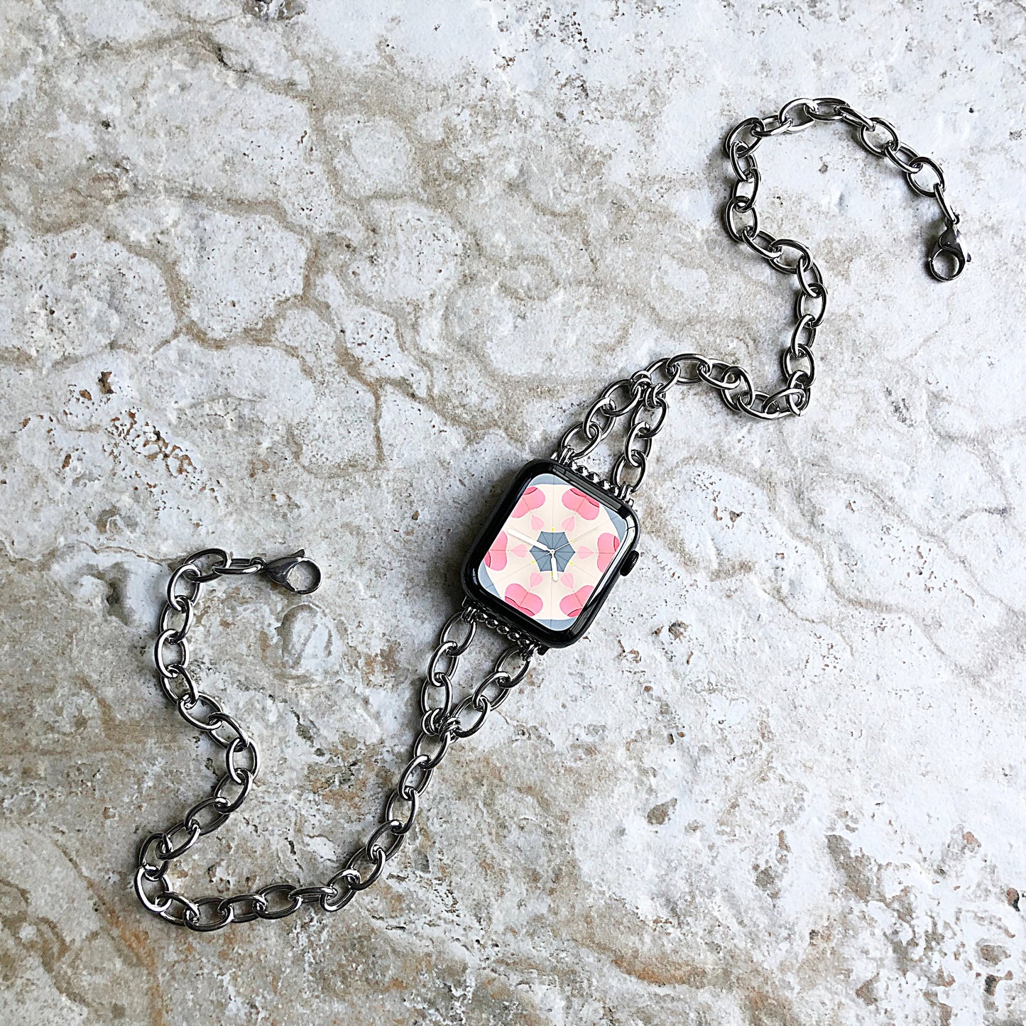 Apple Watch Band for Ultra 2 9 8 7 6 SE 5 4 3 2 1 Silver St Steel 38mm 40mm 41mm 42mm 44mm 45mm 49mm Bracelet Chain Link Handmade - N30