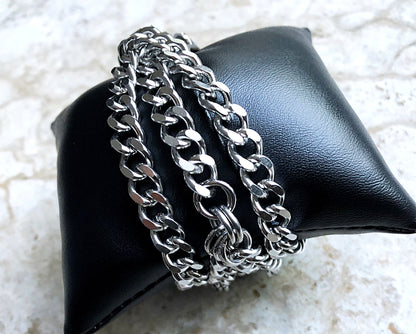 Apple Watch Band Bracelet St Steel Chain for iWatch Ultra 2 9 8 7 6 SE 5 4 3 2 1 38mm 40mm 41mm 42mm 44mm 45mm 49mm Handmade Jewelry -N32