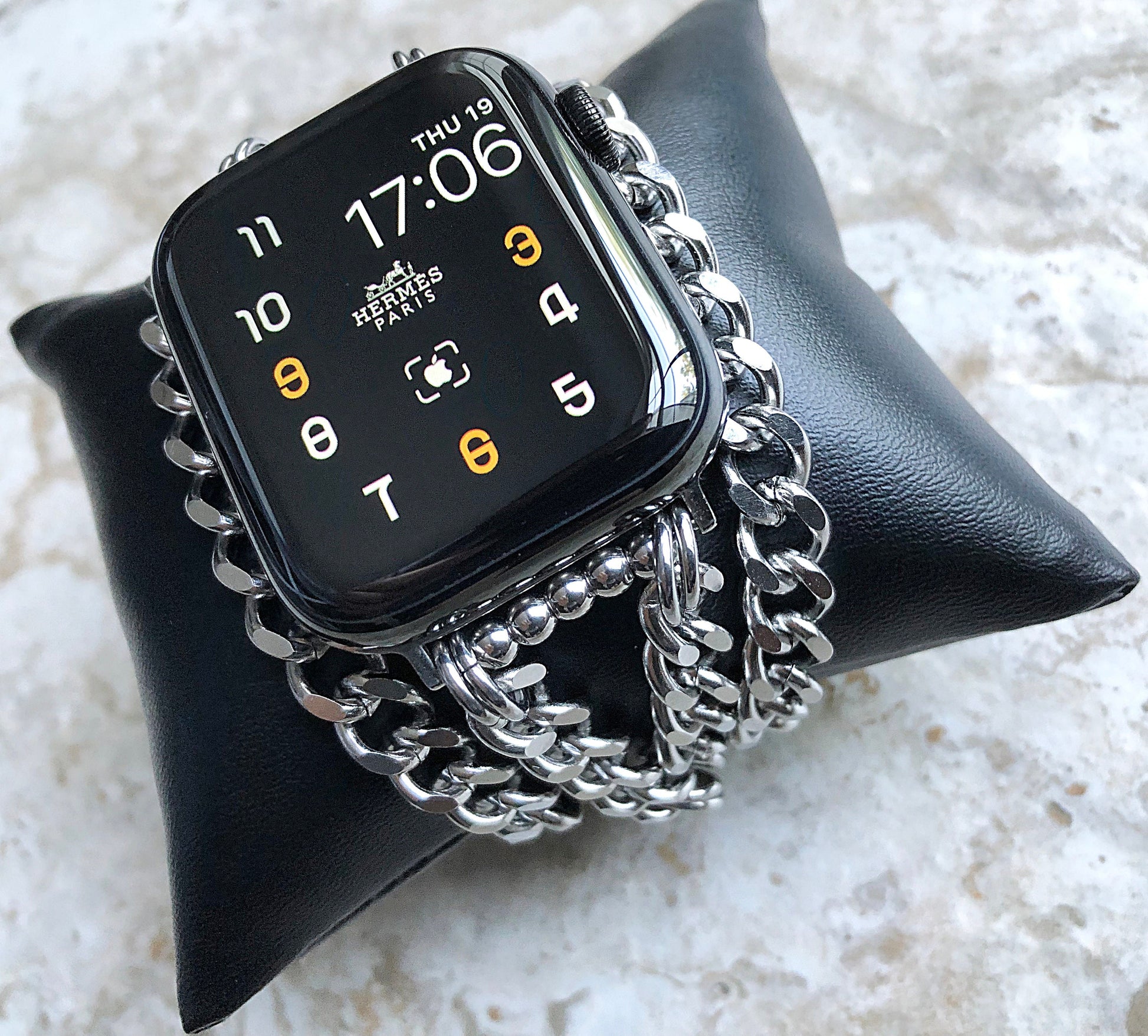 Apple Watch Band Bracelet St Steel Chain for iWatch Ultra 2 9 8 7 6 SE 5 4 3 2 1 38mm 40mm 41mm 42mm 44mm 45mm 49mm Handmade Jewelry -N32