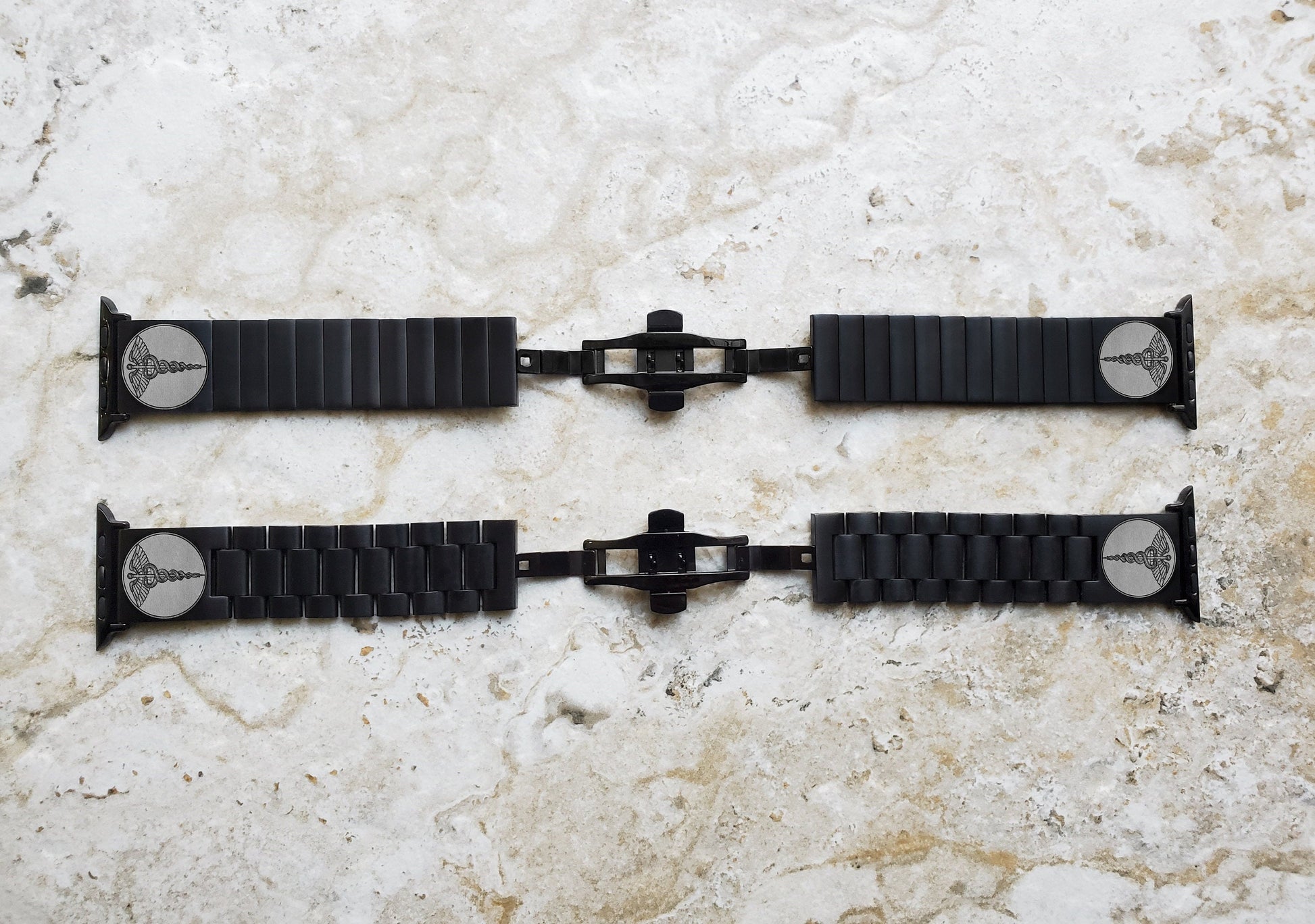 Engraved Watch Band for Apple iWatch Ultra 2 9 8 7 SE 6 5 4 3 2 1 Case 38mm 40mm 41mm 42mm 44mm 45mm 49mm Black Stainless Steel Strap MS1