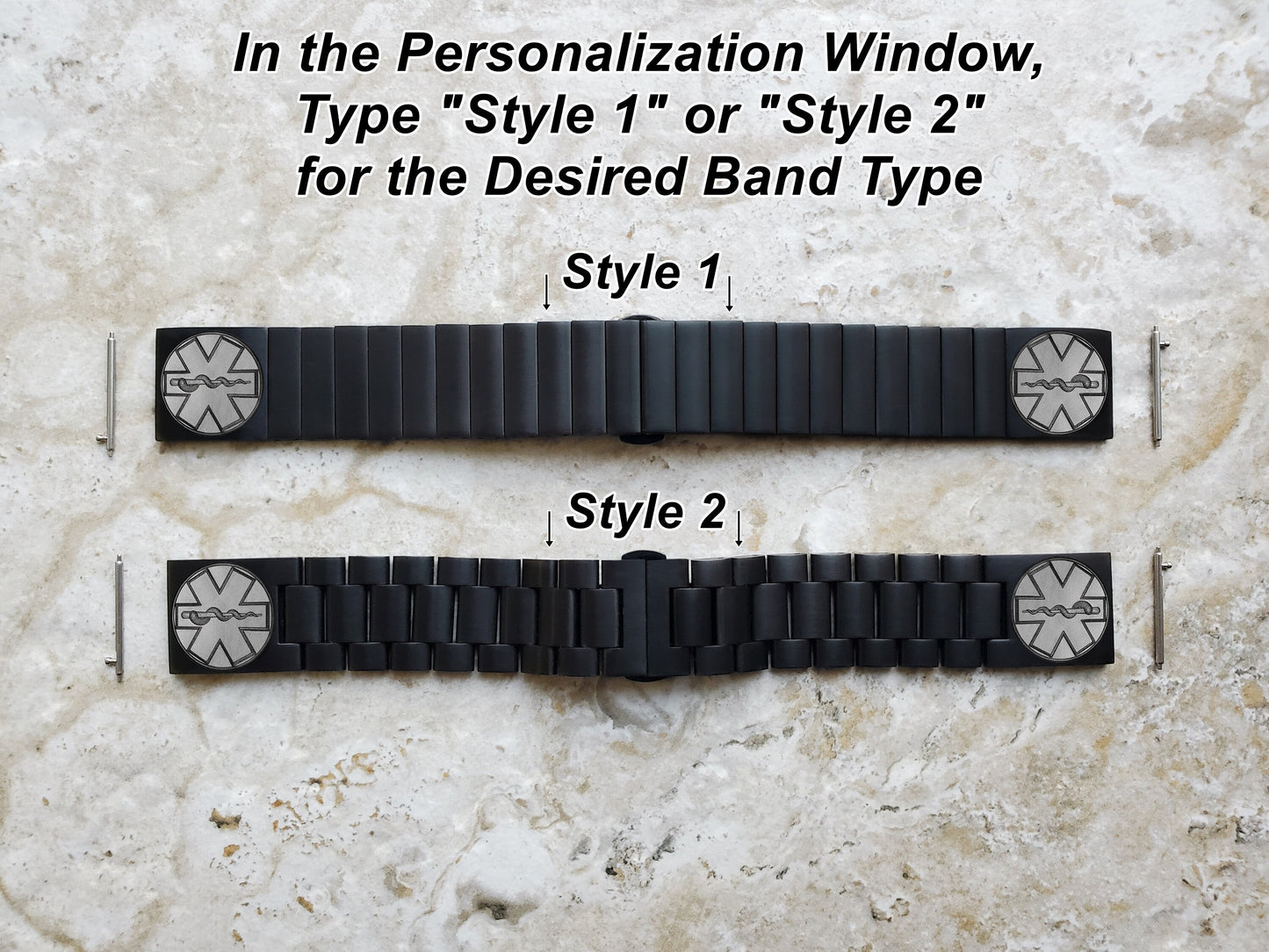 Engraved Watch Band for Garmin Forerunner 745 265 255 Venu 3 2 Vivoactive 4 Darth Vader First Avenger Black Stainless Steel Strap MS2 -B22