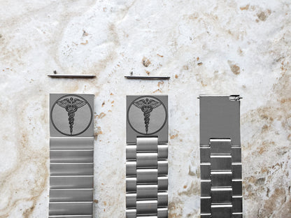 Engraved Watch Band Compatible with Garmin Forerunner 745 265 255 Venu 3 2 Vivoactive 4 Darth Vader First Avenger St Steel Strap MS1 -B22