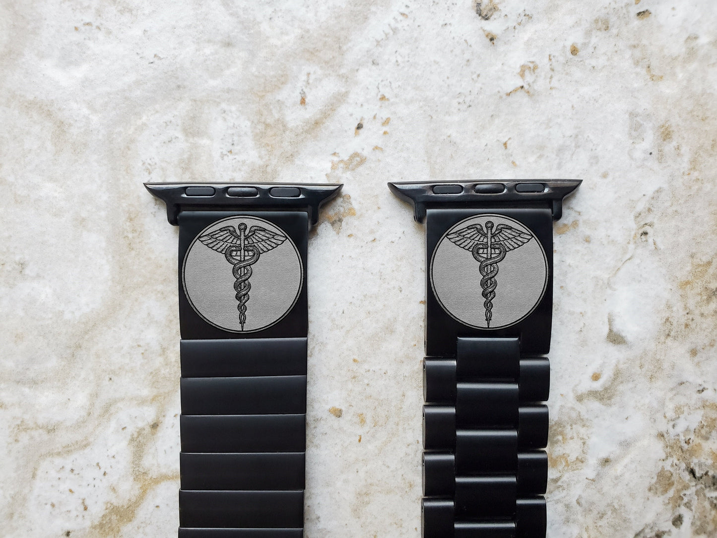 Engraved Watch Band for Apple iWatch Ultra 2 9 8 7 SE 6 5 4 3 2 1 Case 38mm 40mm 41mm 42mm 44mm 45mm 49mm Black Stainless Steel Strap MS1