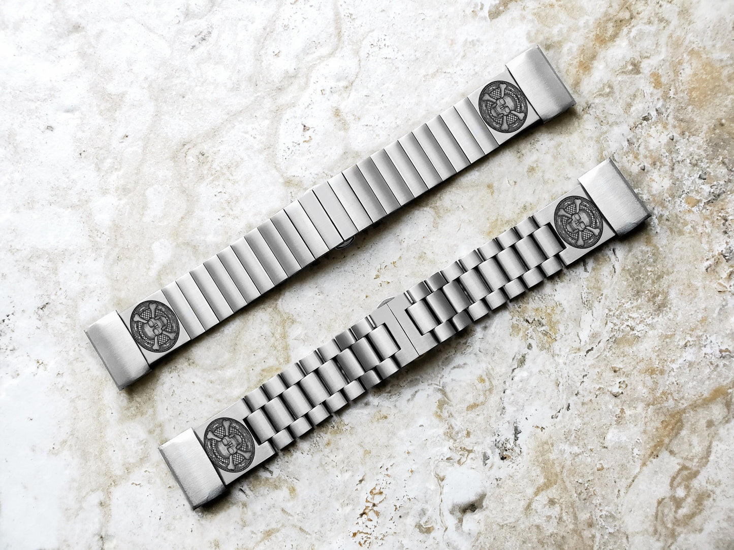 Garmin Watch Band Skull Crossbones for Fenix 7X Pro 6X Pro 5X Plus Fenix 3 Descent Mk3i 51mm Mk2i Mk2 Mk1 Enduro 2 St Steel Strap SC3 A26
