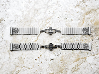 Engraved Watch Band Compatible with Fitbit Ionic Smartwatches Silver Color Stainless Steel Bracelet Strap with Quick Release Adapters F1