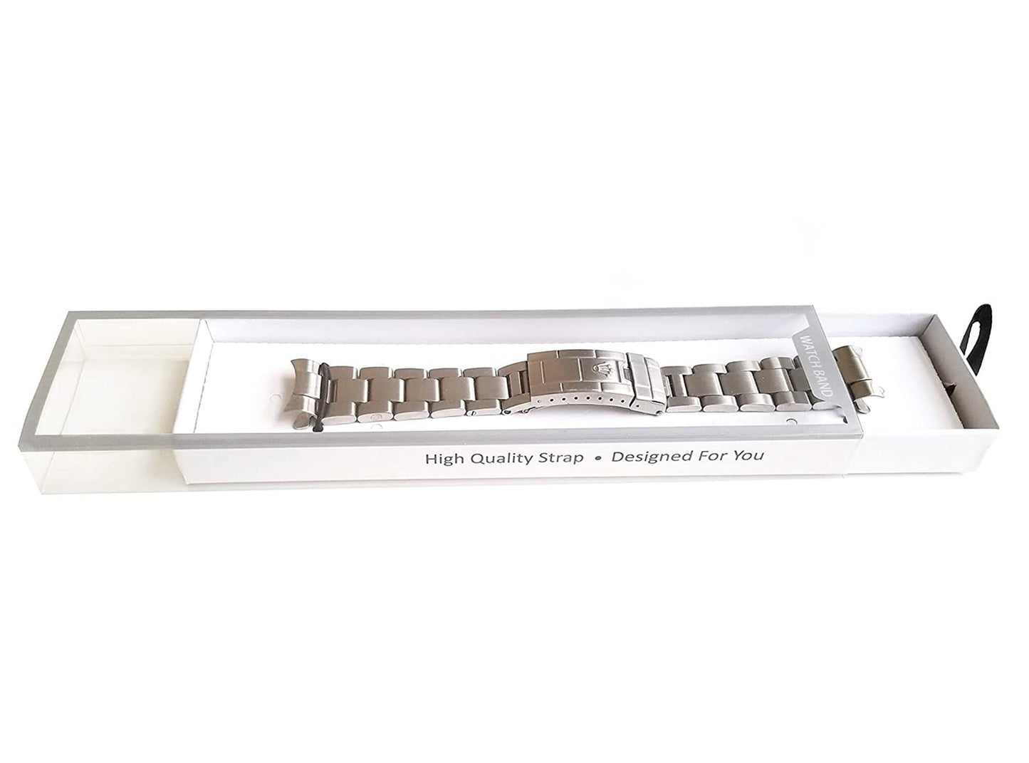 Durable Cardboard Boxes Size 8.75x2x0.75" for Watch Bands Straps Bracelet Jewelry Holder Packaging with Clear PVC Plastic Display