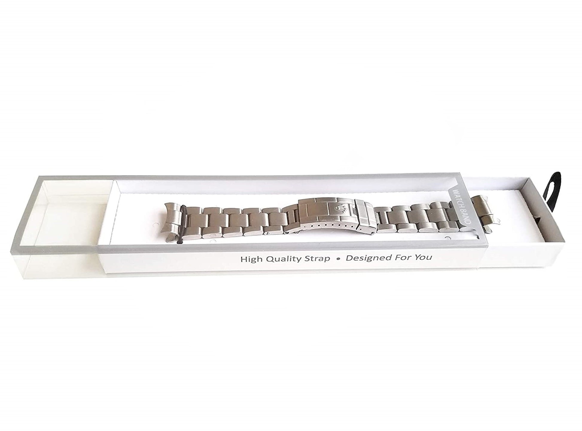 Durable Cardboard Boxes Size 8.75x2x0.75" for Watch Bands Straps Bracelet Jewelry Holder Packaging with Clear PVC Plastic Display