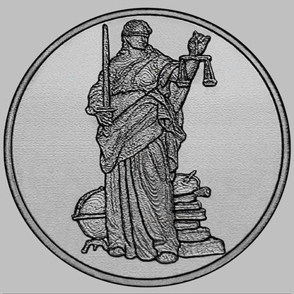 Lady Justice Engraved Band for 22mm 24mm 25mm Lugs Traditional Casual Luxury and Smartwatches Silver Stainless Steel Bracelet Strap BJ2