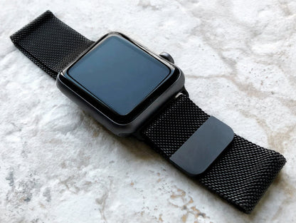 Apple Watch Black Band Set Crystal Bezel Bling Case Cover for Ultra 2 9 8 7 SE 6 5 4 3 2 1 49mm 45mm 44mm 42mm 41mm 40mm 38mm Milanese Strap
