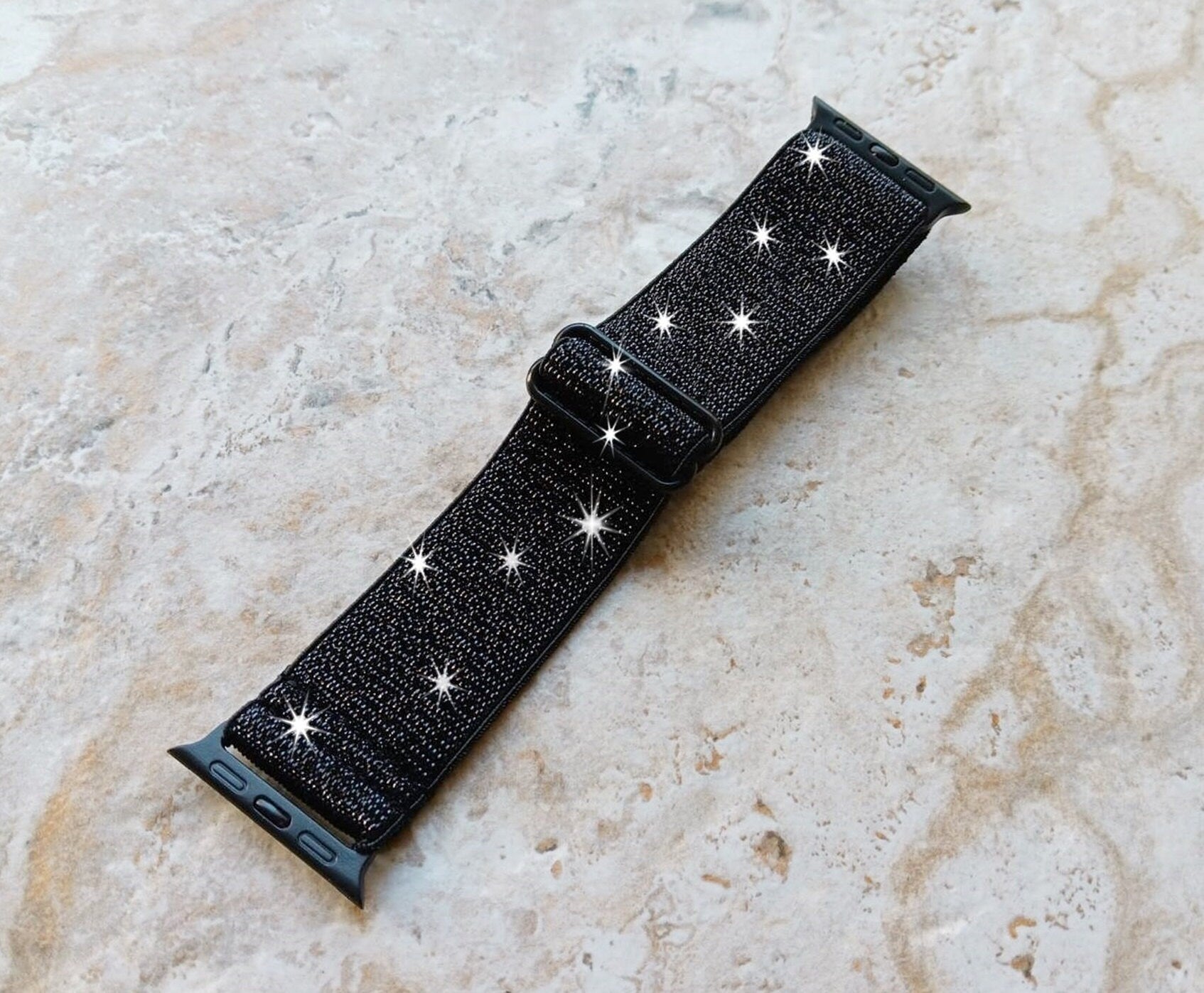 Apple Watch Sparkling Stretch Band for Ultra 2 9 8 7 SE 6 5 4 3 2 1 Series 49mm 45mm 44mm 42mm 41mm 40mm 38mm Adjustable Nylon Elastic Strap