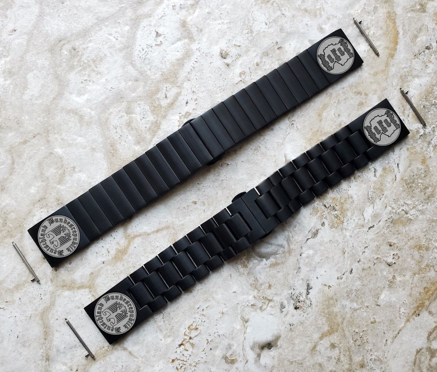 Garmin Watch Band Germany Deutschland Symbols for Forerunner 745 265 255 Venu 3 2 Vivoactive 4 Darth Vader Avenger Engraved Black Strap DES