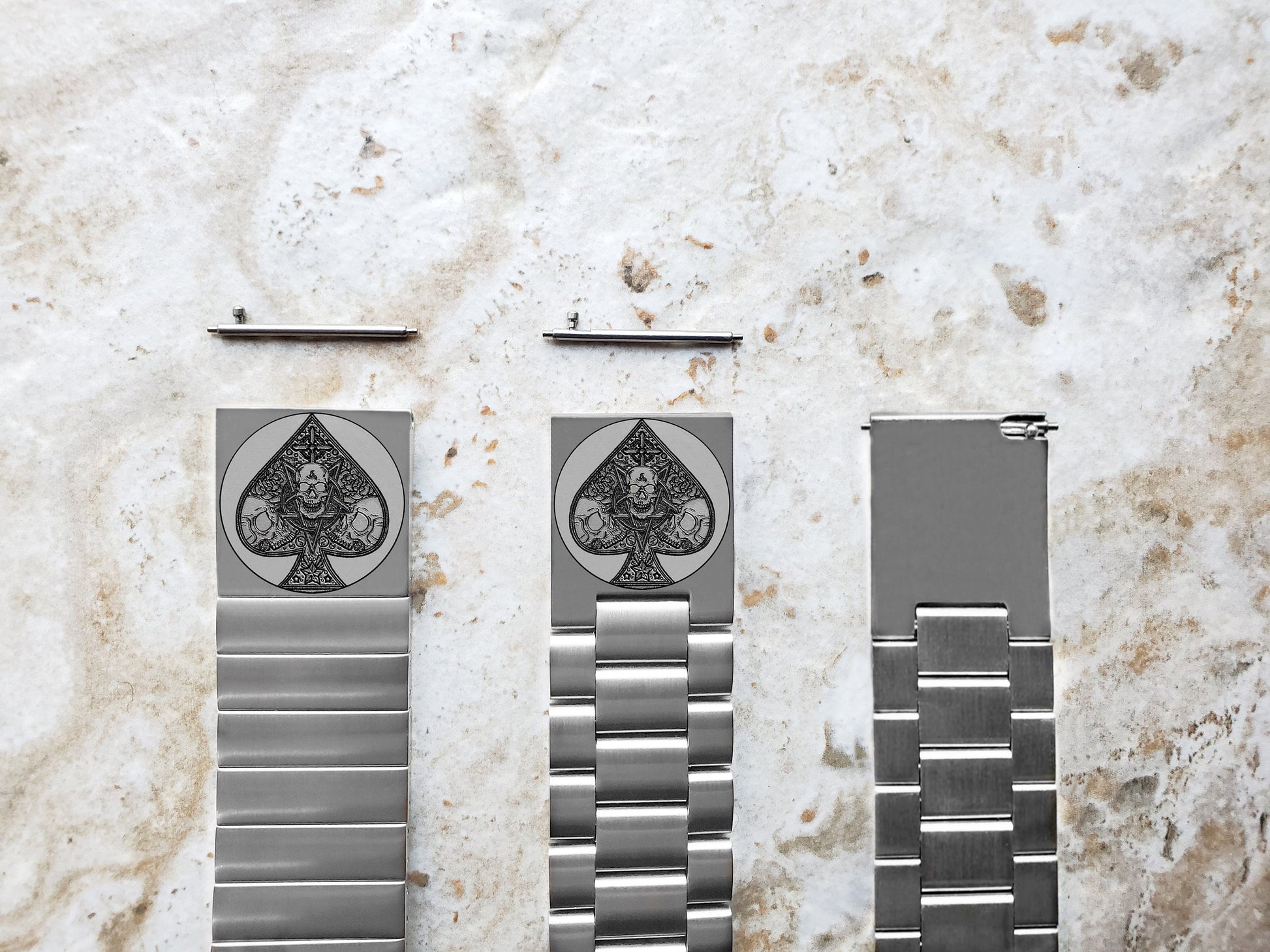 Garmin Watch Band Ace of Spades for Forerunner 745 265 255 Venu 3 2 Vivoactive 4 Darth Vader First Avenger Engraved St Steel Strap AS2-B22