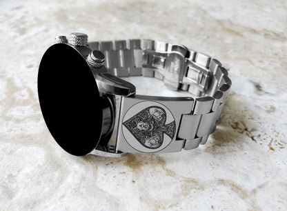 Garmin Watch Band Ace of Spades for Forerunner 745 265 255 Venu 3 2 Vivoactive 4 Darth Vader First Avenger Engraved St Steel Strap AS2-B22