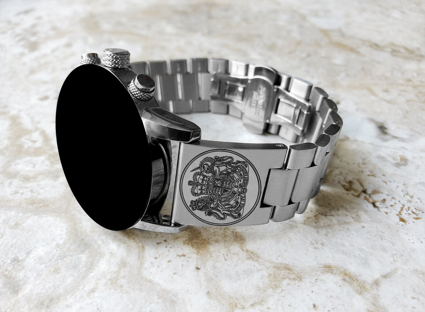 Garmin Watch Band Great Britain UK Symbols for Forerunner 745 265 255 Venu 3 2 Vivoactive 4 Darth Vader First Avenger Engraved St Steel UKS