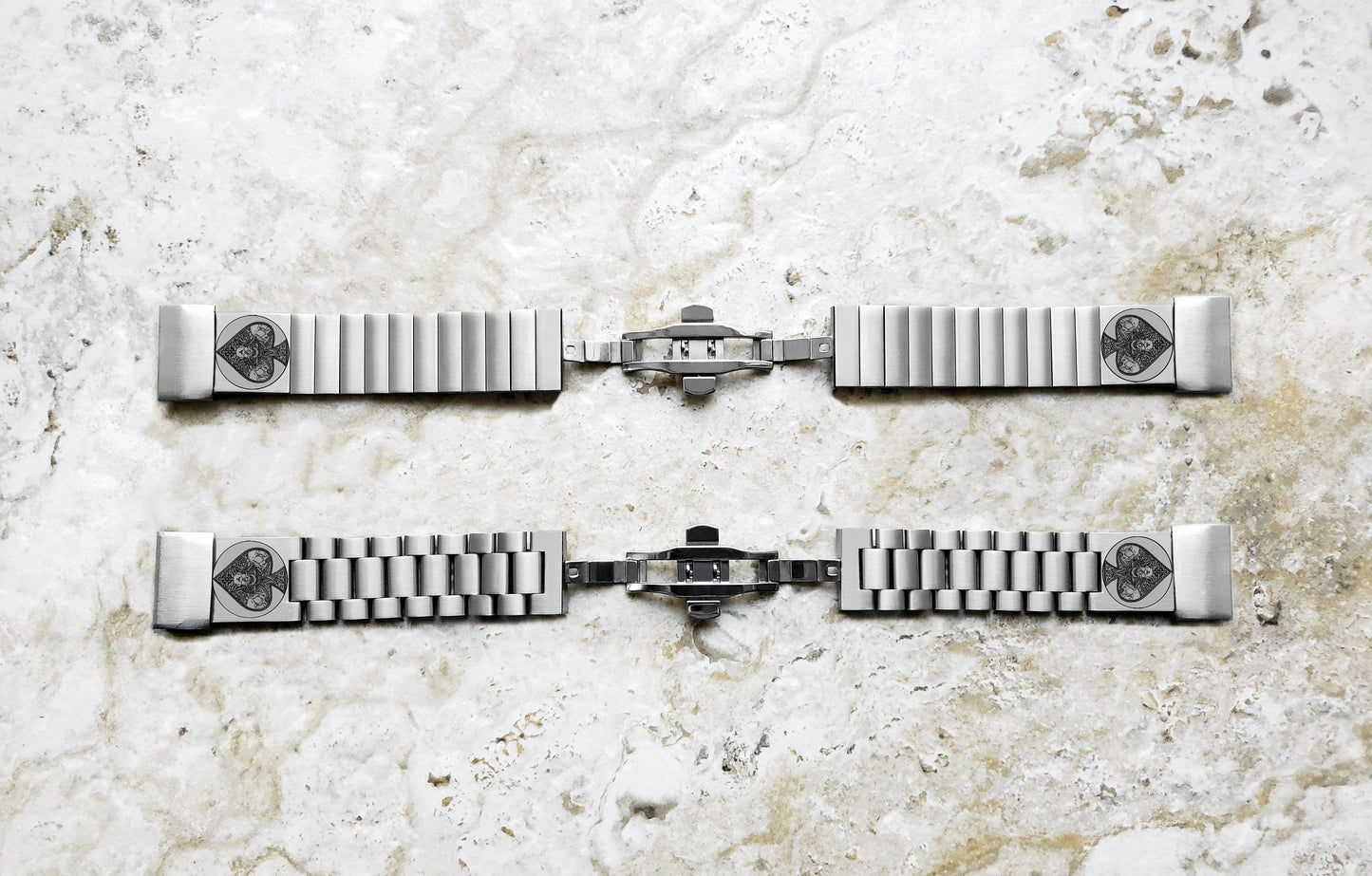 Garmin Watch Band Ace of Spades for Fenix 7X Pro 6X Pro 5X Plus Descent Mk3i 51mm Mk2i Mk2 Mk1 Enduro 2 Engraved St Steel Strap AS2 A26