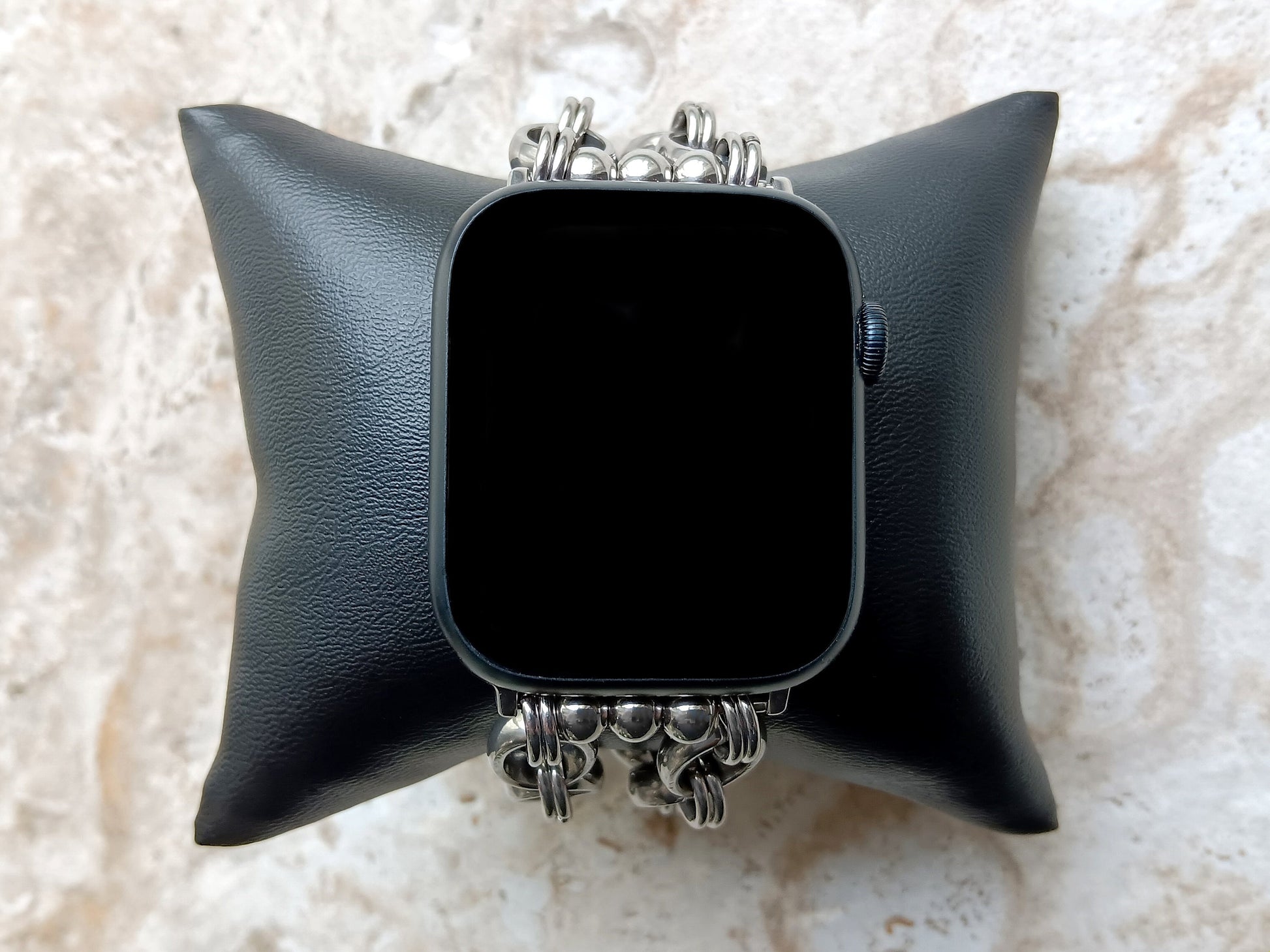 Apple Watch Band Bracelet for Ultra 2 9 8 7 6 SE 5 4 3 2 1 Case 38mm 40 41mm 42mm 44mm 45mm 49mm New Convex Stainless Steel Silver Color NB