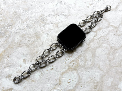 Apple Watch Band Bracelet for Ultra 2 9 8 7 6 SE 5 4 3 2 1 Case 38mm 40 41mm 42mm 44mm 45mm 49mm New Convex Stainless Steel Silver Color NB