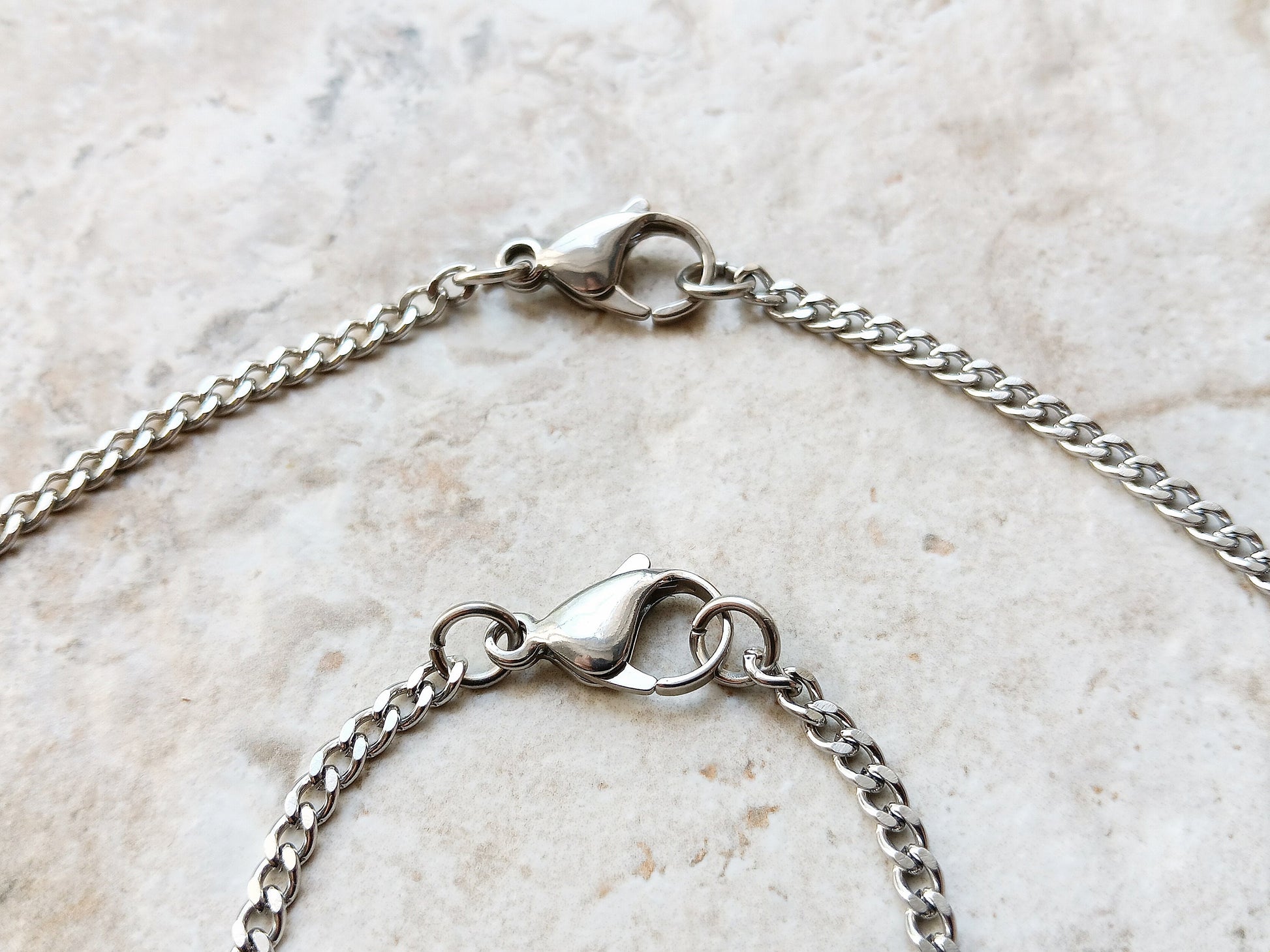 3.5mm Silver Shiny Color Stainless Steel Elegant Cuban Necklace Bracelet Chain Unisex Customisable Size Fine Jewelry Tarnish Resistant