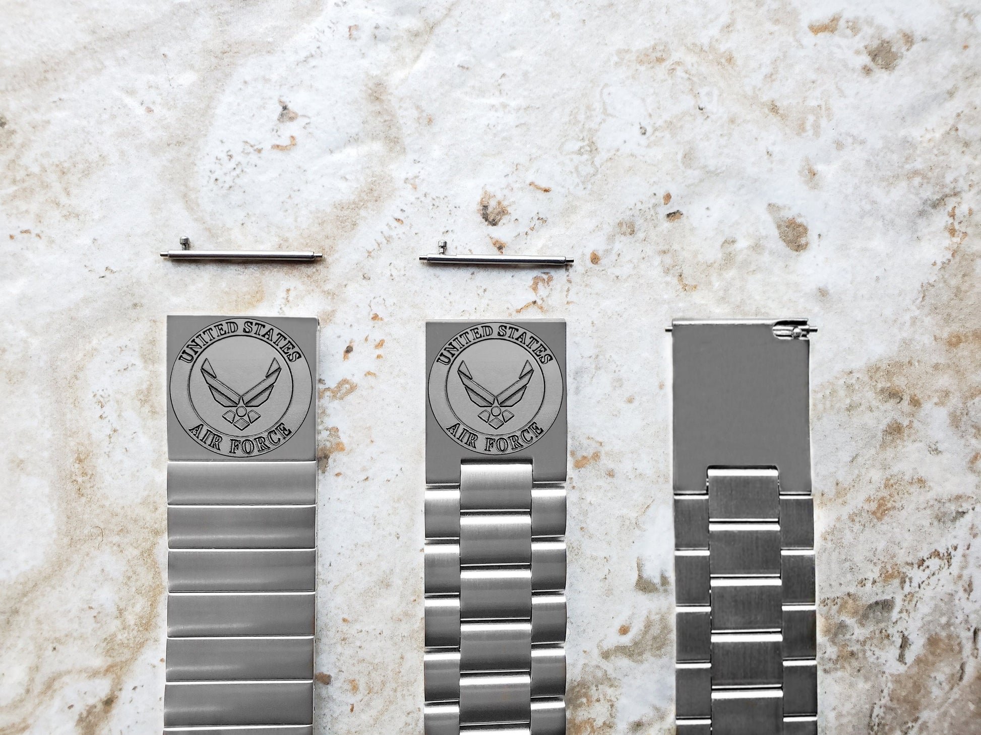 US Air Force Engraved Band Compatible with Garmin Forerunner 745 265 255 Venu 3 2 Vivoactive 4 Darth Vader First Avenger St Steel Strap AF3