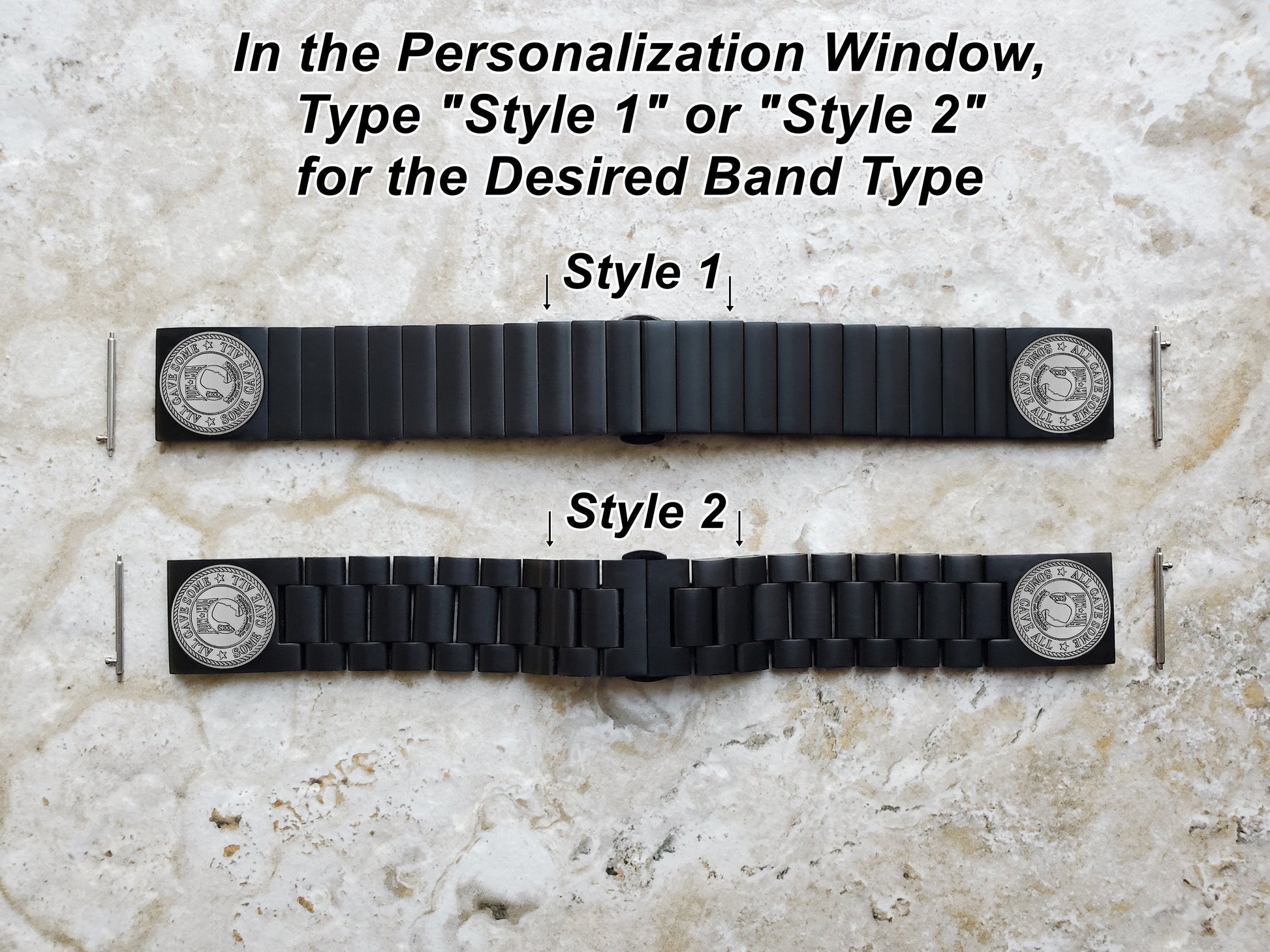 POW MIA Engraved Band Compatible with Samsung Galaxy Watch 3 45mm 46mm Gear S3 Frontier and Classic Black Stainless Steel Strap PM1 -B22