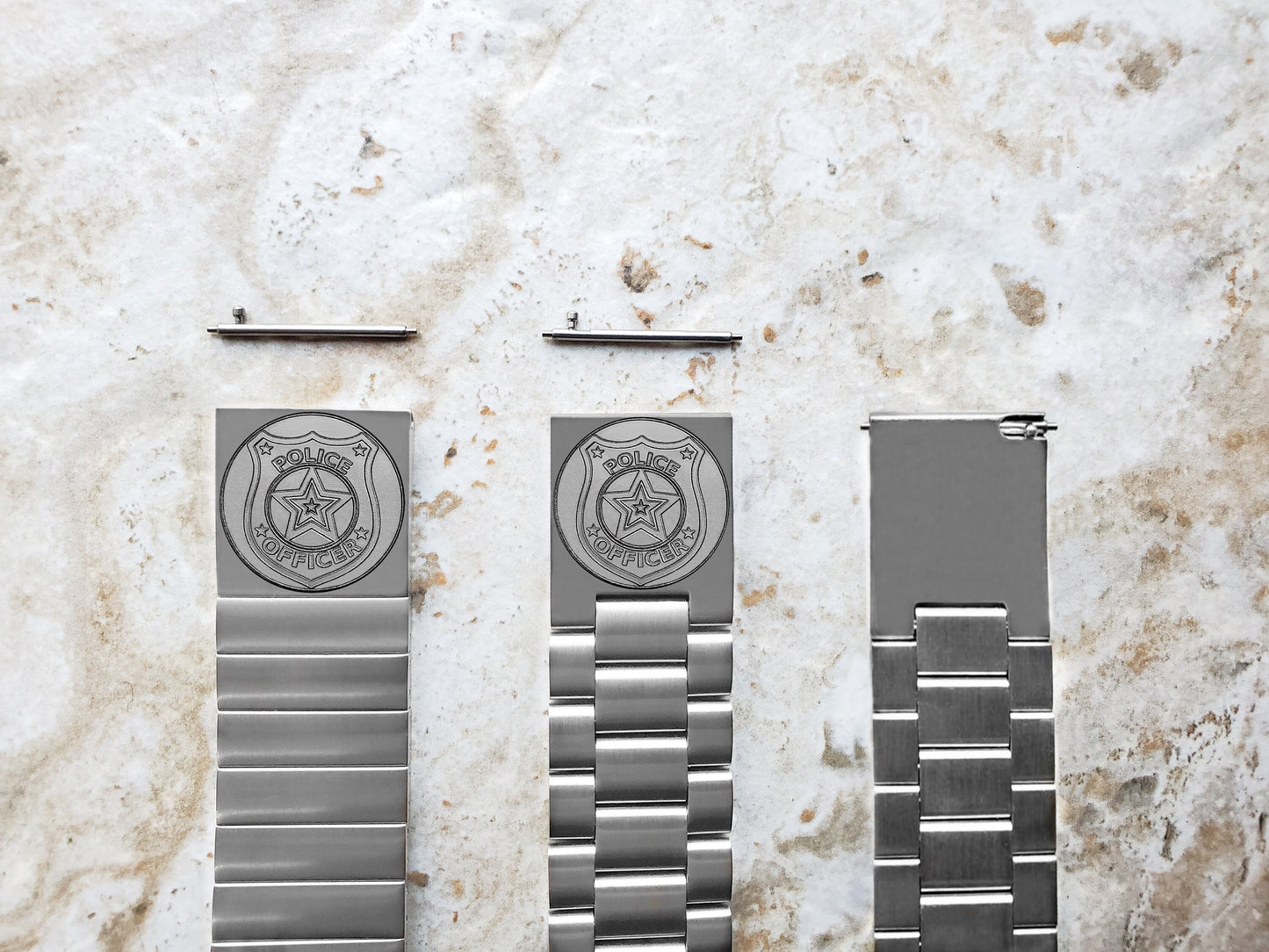 Police Badge Engraved Band Compatible with Garmin Forerunner 745 265 255 Venu 3 2 Vivoactive 4 Darth Vader First Avenger St Steel Strap PB4