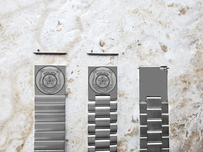 Police Badge Engraved Band Compatible with Garmin Forerunner 745 265 255 Venu 3 2 Vivoactive 4 Darth Vader First Avenger St Steel Strap PB4