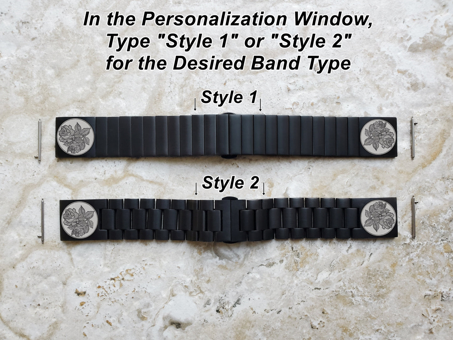 Roses Floral Engraved Watch Band for Garmin Forerunner 745 265 255 Venu 3 2 Vivoactive 4 Darth Vader First Avenger Black St Steel Strap RS1