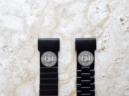 POW MIA Engraved Watch Band for Garmin epix Pro 51mm Foretrex 601 701 Quatix 3 6X 7X D2 Tactix 7 Instinct 2X Black St Steel Strap PM1 A26