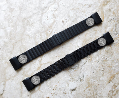 POW MIA Engraved Watch Band for Garmin epix Pro 51mm Foretrex 601 701 Quatix 3 6X 7X D2 Tactix 7 Instinct 2X Black St Steel Strap PM1 A26
