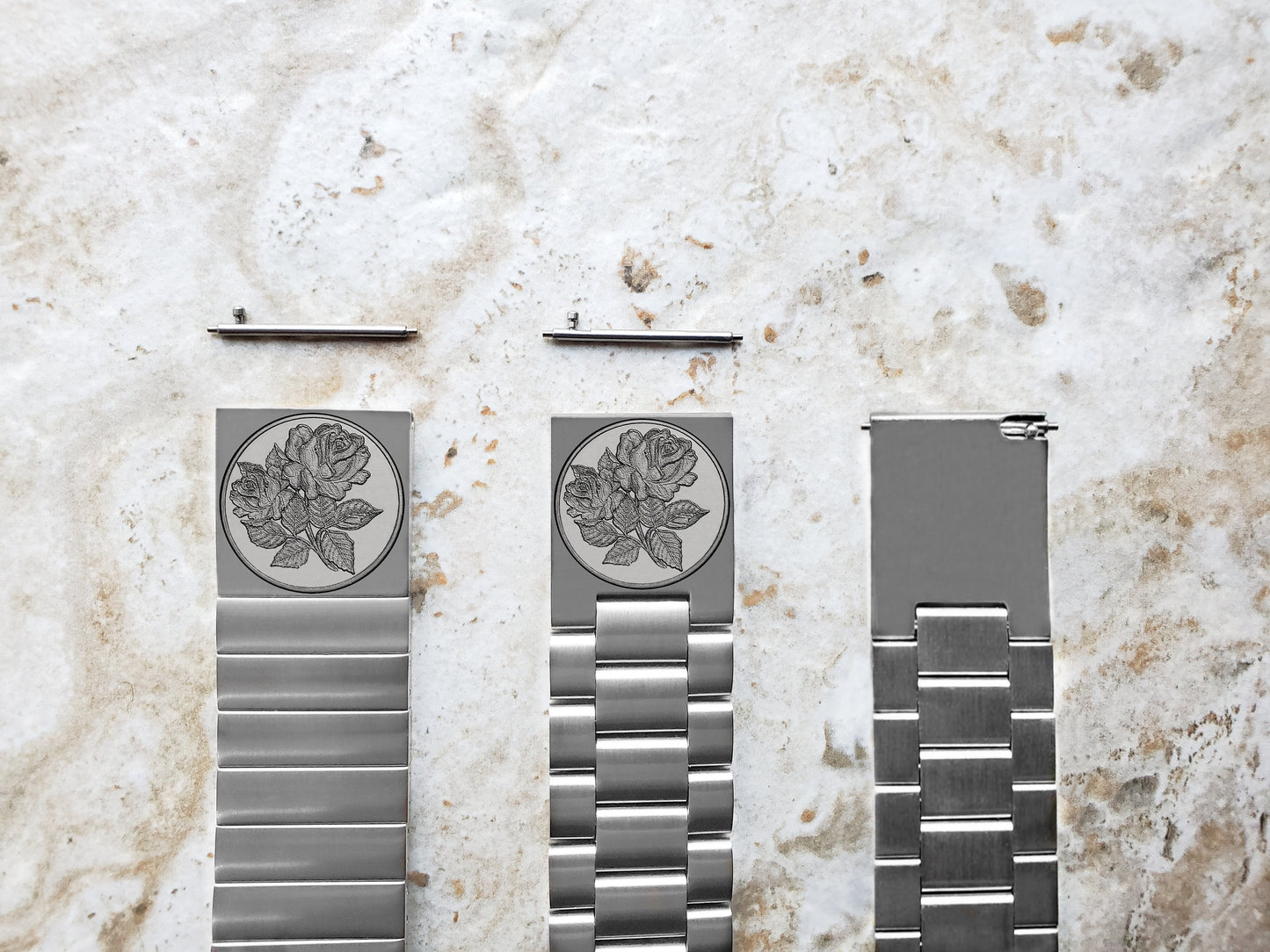 Roses Floral Engraved Band Compatible with Garmin Forerunner 745 265 255 Venu 3 2 Vivoactive 4 Darth Vader First Avenger St Steel Strap RS1