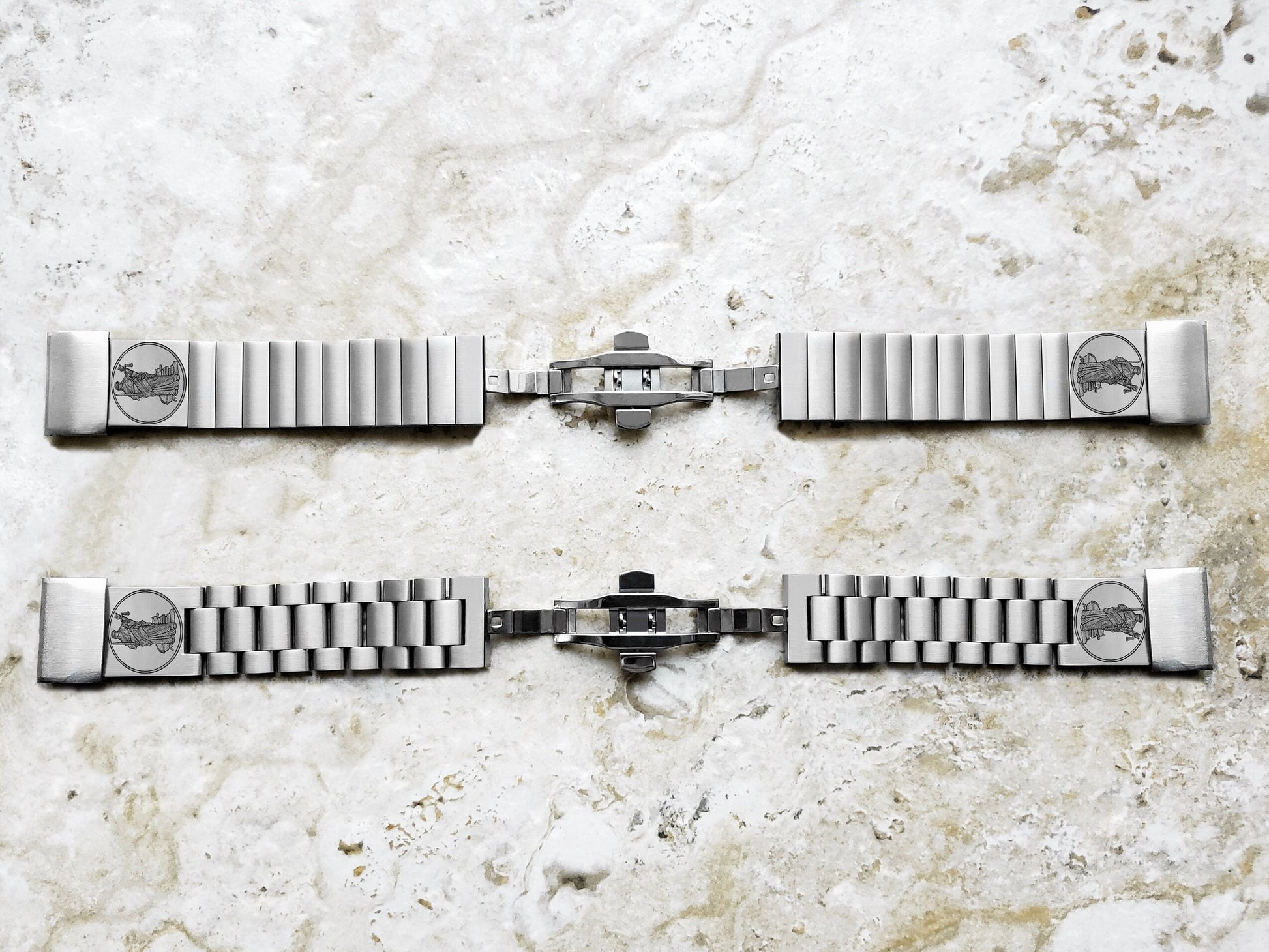 Lady Justice Engraved Watch Band for Garmin Fenix 7X Pro 6X Pro 5X Plus Descent Mk3i 51mm Mk2i Mk2 Mk1 Enduro 2 St Steel Strap BJ2 A26