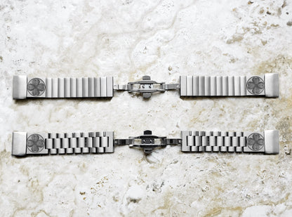 Four Leaf Clover Engraved Watch Band for Garmin epix Pro 51mm Foretrex 601 701 Quatix 3 6X 7X D2 Tactix 7 Instinct 2X St Steel Strap SR1 A26