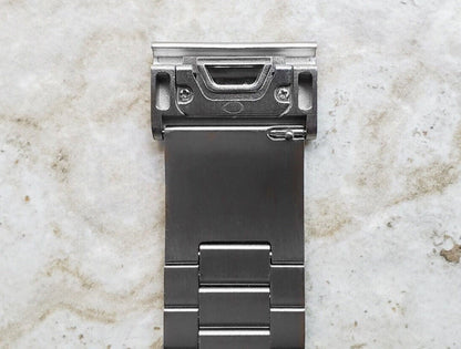 Engraved Watch Band for Garmin Fenix 7X Pro 6X Pro 5X Plus Fenix 3 Descent Mk3i 51mm Mk2i Mk2 Mk1 Enduro 2 Stainless Steel Strap AS1 A26