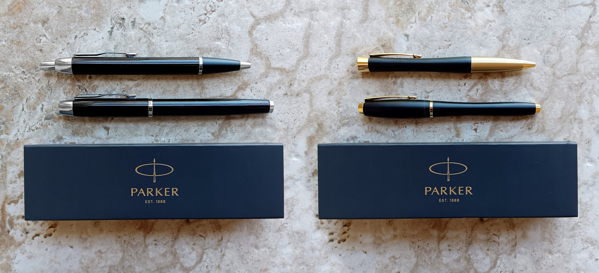 Custom Personalized Engraved Black with Chrome or Gold Trim Finish Luxury IM Urban Ballpoint Rollerball Parker Pens with Box Great Gift Idea