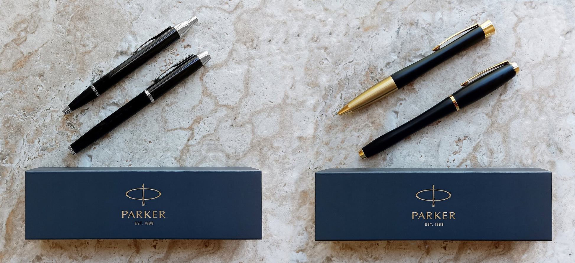 Custom Personalized Engraved Black with Chrome or Gold Trim Finish Luxury IM Urban Ballpoint Rollerball Parker Pens with Box Great Gift Idea