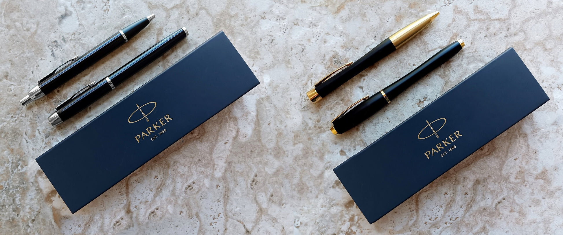 Custom Personalized Engraved Black with Chrome or Gold Trim Finish Luxury IM Urban Ballpoint Rollerball Parker Pens with Box Great Gift Idea